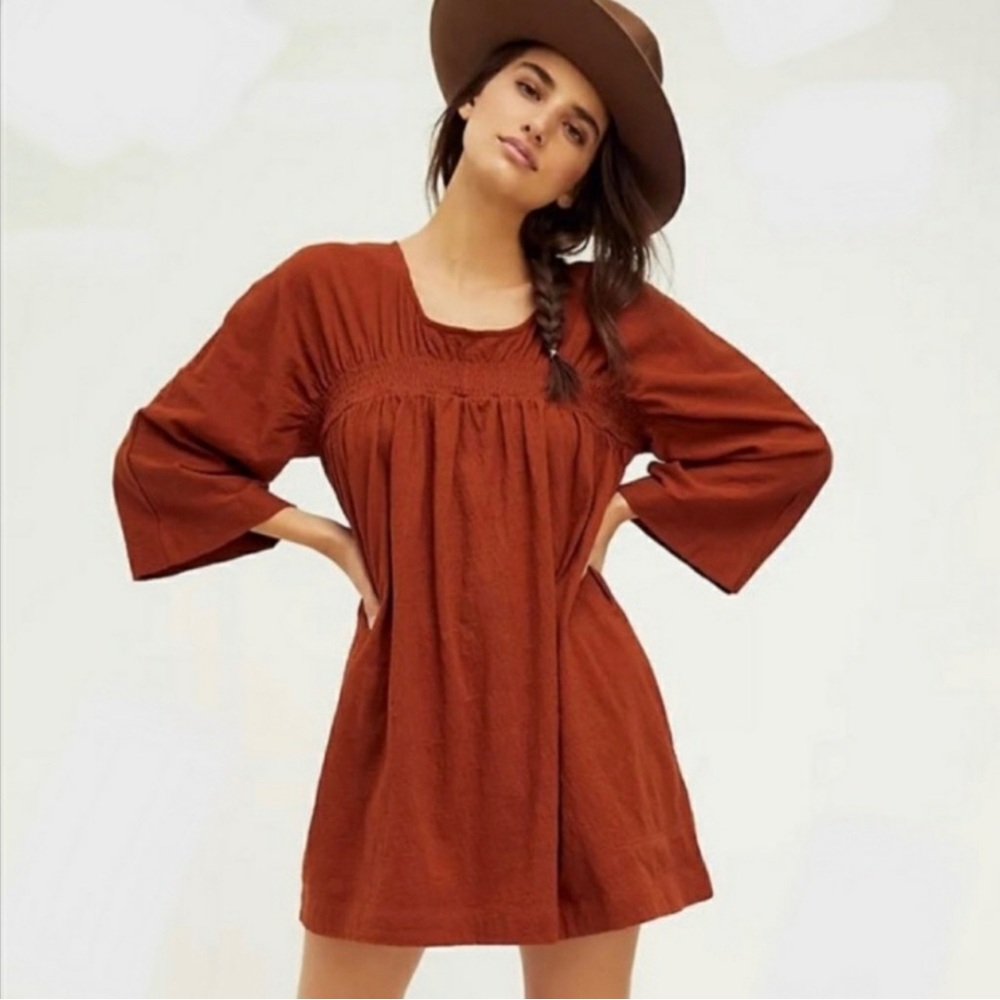 Free People Celia FP Beach Dress Size Large Boho Beach Cover Up Tunic